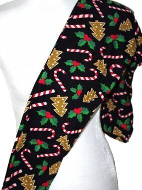 New Mix Women's One Size (OS) Christmas Holiday Candy Cane Tree Leggings